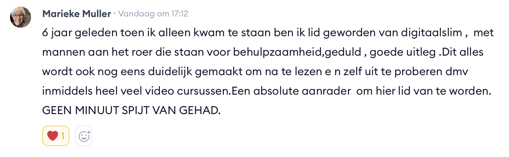 Ervaring van Marieke